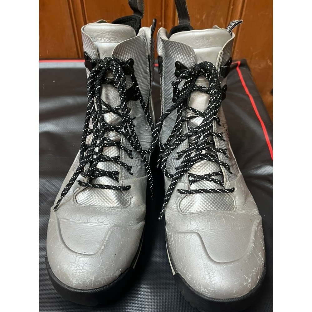 Vtg Nike Lunarterra Arktos Metallic Silver Sneaker Boots Shoes Super Bowl Sz 10
